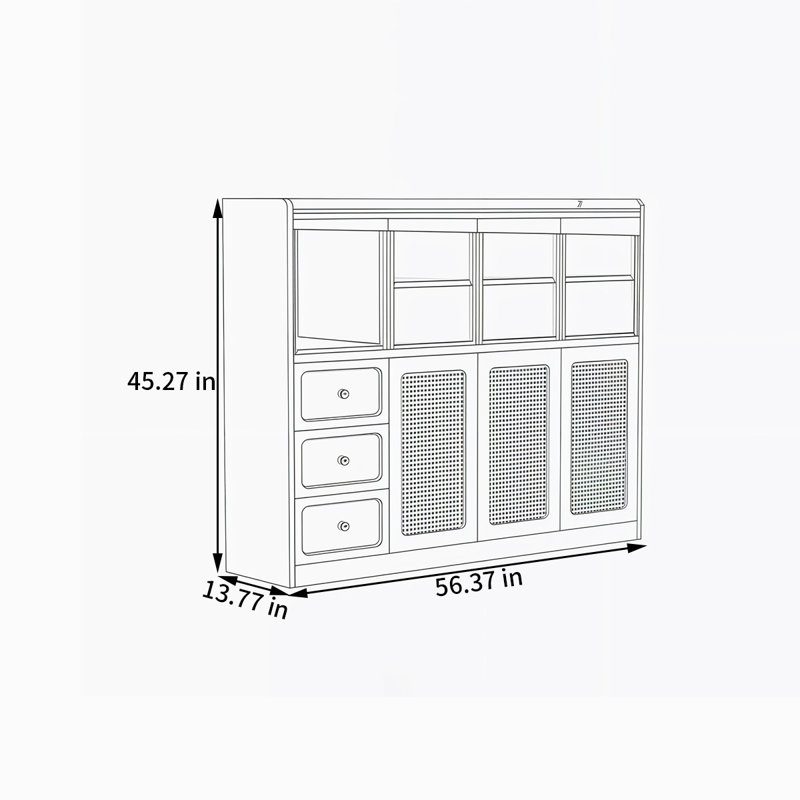 Babin, 45.27” H x 56.37” W x 13.77” D