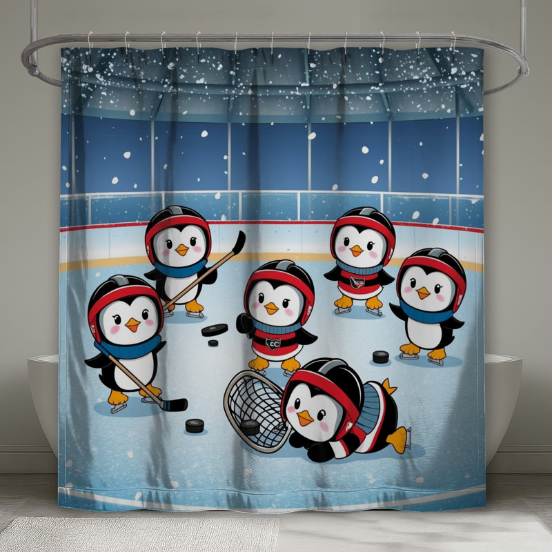 Rideaux de douche Penguins, L 70 po x H 93 po