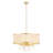 23.6" Coastal 6-Light Rope Drum Chandelier with Capiz Shell Accents