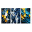 «Spring Bliss Abstract Turquoise and Yellow I», ensemble de 3 reproductions-1285342016-1285342021