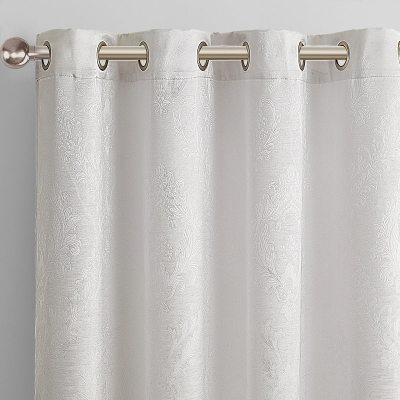 Kaci Blackout Single Curtain Panel, Ivory, 52" W x 84" L