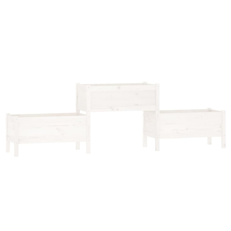 Hieng Wood Raised Garden Bed, White