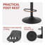 Adjustable Height Counter Stool with Metal Frame