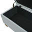 Banc de rangement avec repose-pieds, garniture de rivet / lin pour chambre / entrée - gris-130176455