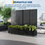 Lit de jardin surélevé en métal avec treillis, boîte à fleurs 71 po x 47 po x 16 po pour plantes grimpantes, trous de drainage, écran d'intimité