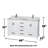 Sheffield 60" Freestanding Double Bathroom Vanity with Marble Top-89055886-89055889