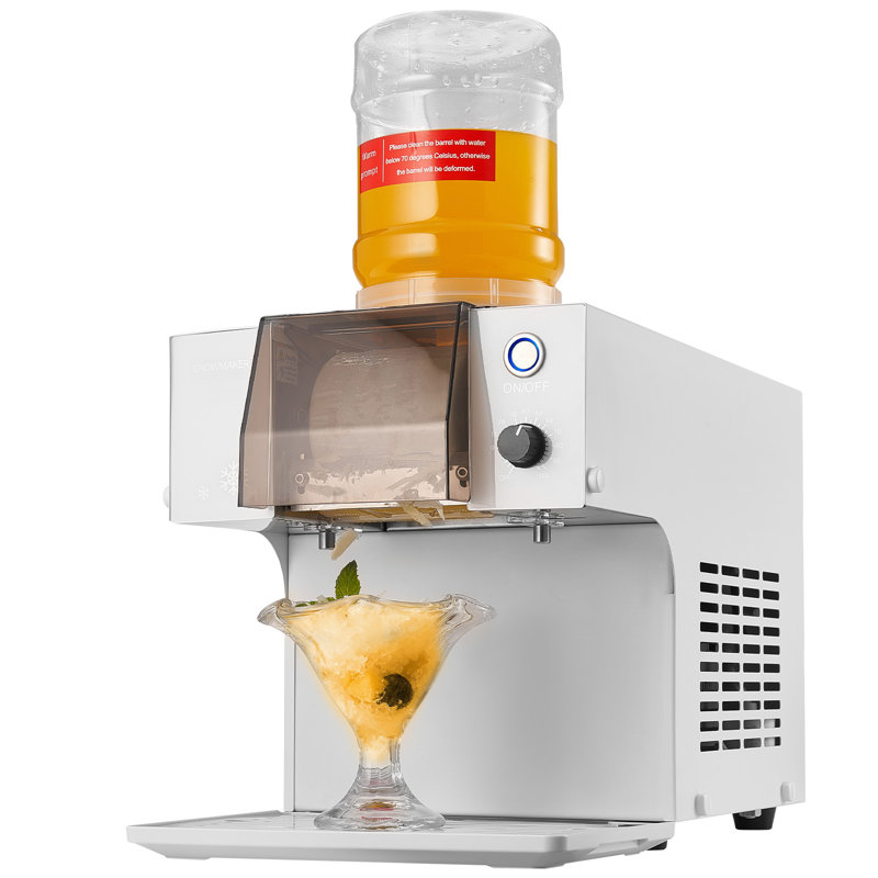 Snowflake Ice Machine, 132LBS/24H Snowflake Ice Maker, Ice-Shaver Machine with Stainless Steel Blade, Electric Snow Cone Maker with 0.48Gal Tank, 90S Fast Pre-Cooling, for Home & Small Gathering
