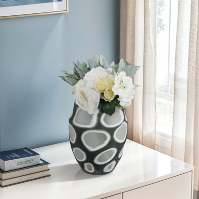 Brayden Studio® Havre Small Grey Glass Vase