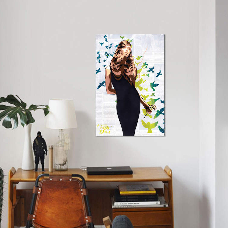 « mercredi », impression sur toile, H 26 po x l 18 po x P 1,5 po, Toile tendue, Pas de tapis