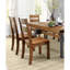 Ensemble de cuisine en bois massif de style rustique avec chaises à panneau 2 pièces