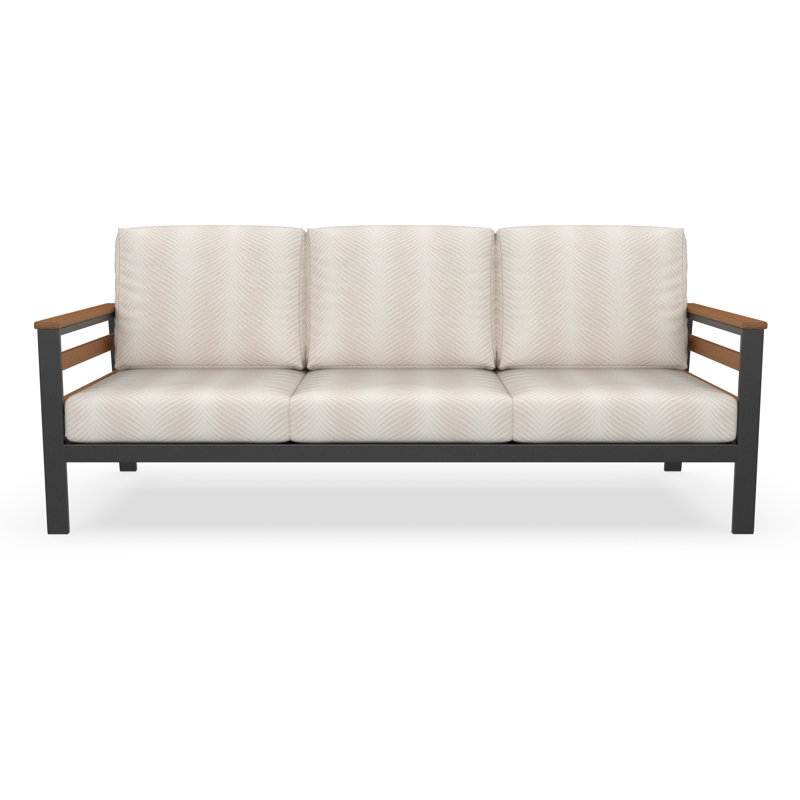 Townsend 80'' Wide Outdoor Patio Sofa with Sunbrella® Cushions, Cream/Tan