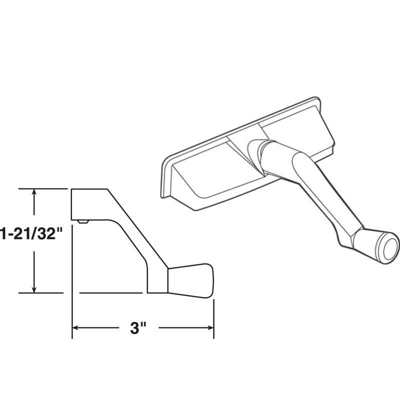 11/32 in. Spline Bronze, Entrygard Crank Handle and Cover (Single Pack)