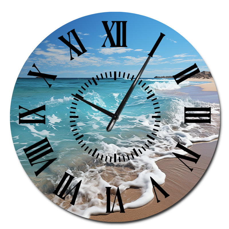 Horloge murale Oceanic Beach Harmony I, Surdimensionné