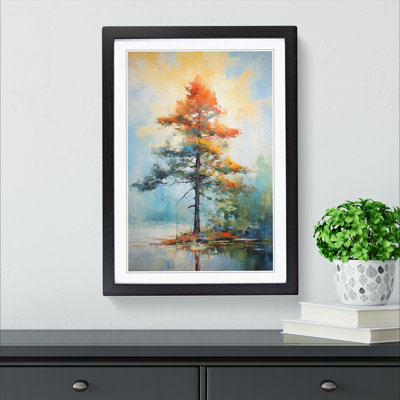 Pine Tree Impressionism Framed Print