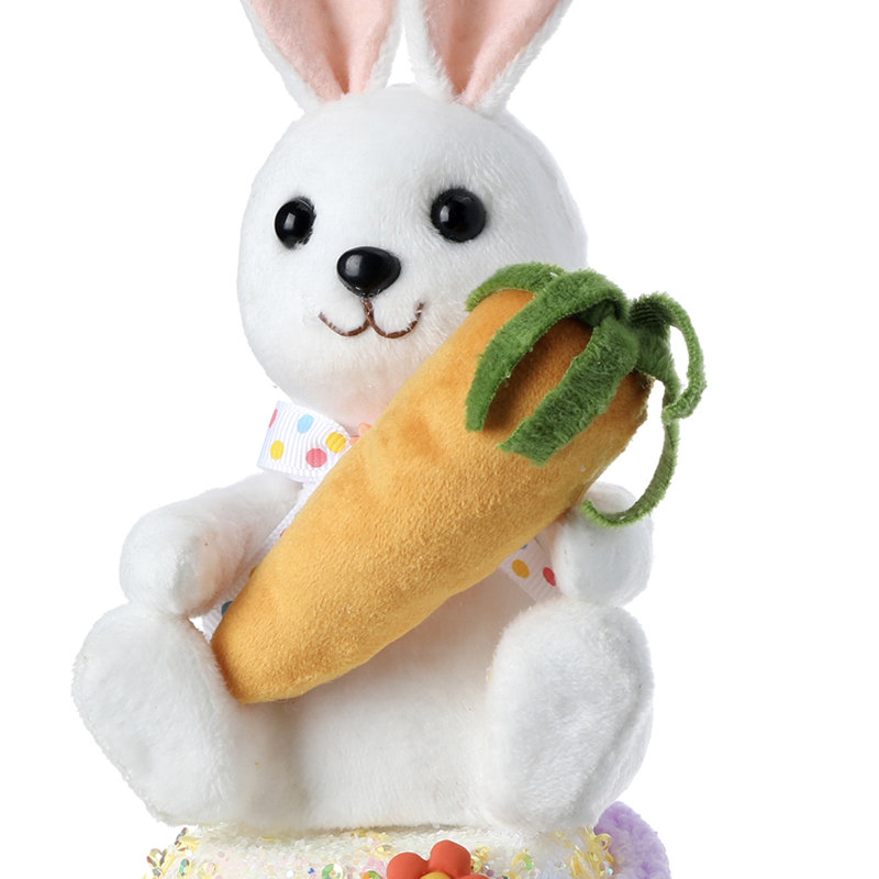 Lapin de styromousse avec petit gâteau 10,5 po assorti