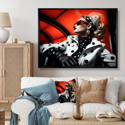 " Red Fashion Woman Portrait II "