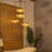 Cascade 4-Light Cluster Pendant Light Natural Rattan Shade Coastal Chic Chandelier In Matte Black