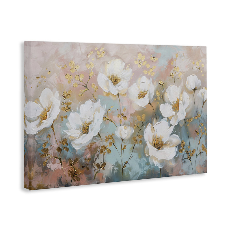 Art sur toile coquelicots dorés par LSR Design Studio bp-493_CN, H 16 po x l 24 po