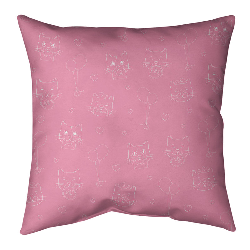 Microsuede Reversible Throw Pillow, 26" x 26", Pink