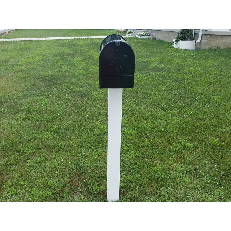 White Vinyl 42-Inch Mailbox Post Sleeve