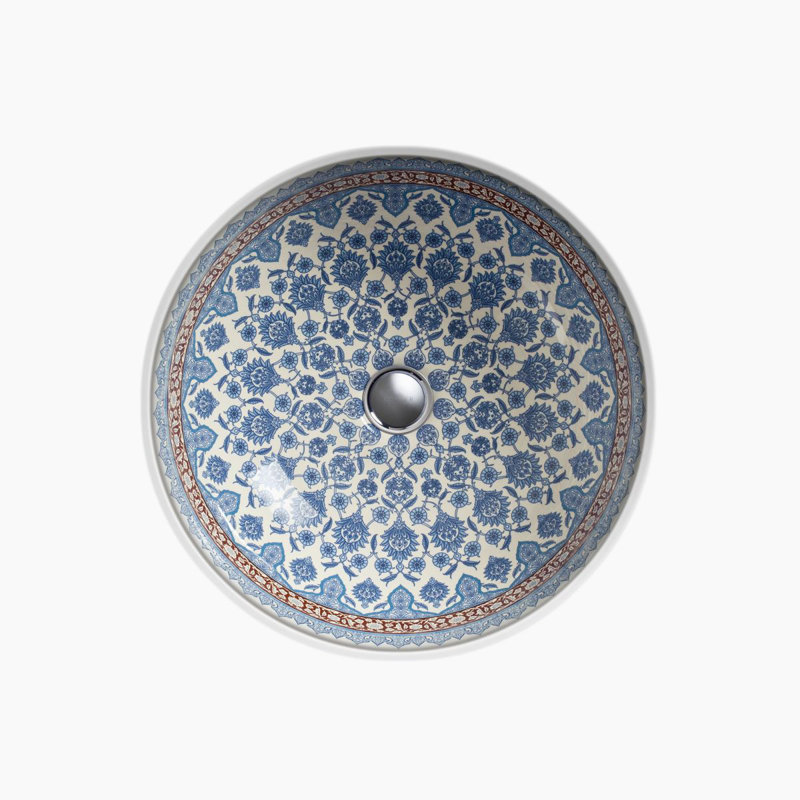 Vitreous China Circular Undermount Bathroom Sink