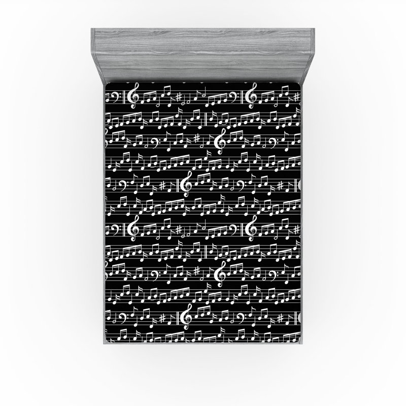 Drap-housse noir Ambesonne, Drap-housse de taille très grand californien