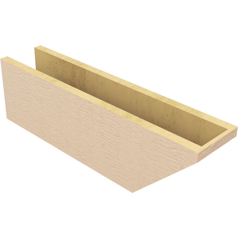 Queue de chevron Concord Woodgrain TimberThane, brun clair apprêté, H 8 po x l 28 po x P 6 po