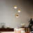 Dimmable 3-light Crystal Sphere Pedant Light Led Pendant In Titanium Gold for Kitchen Island