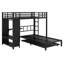 Lit superposé en métal avec garde-robe, lit gigogne, bureau pliable, échelles-806711190