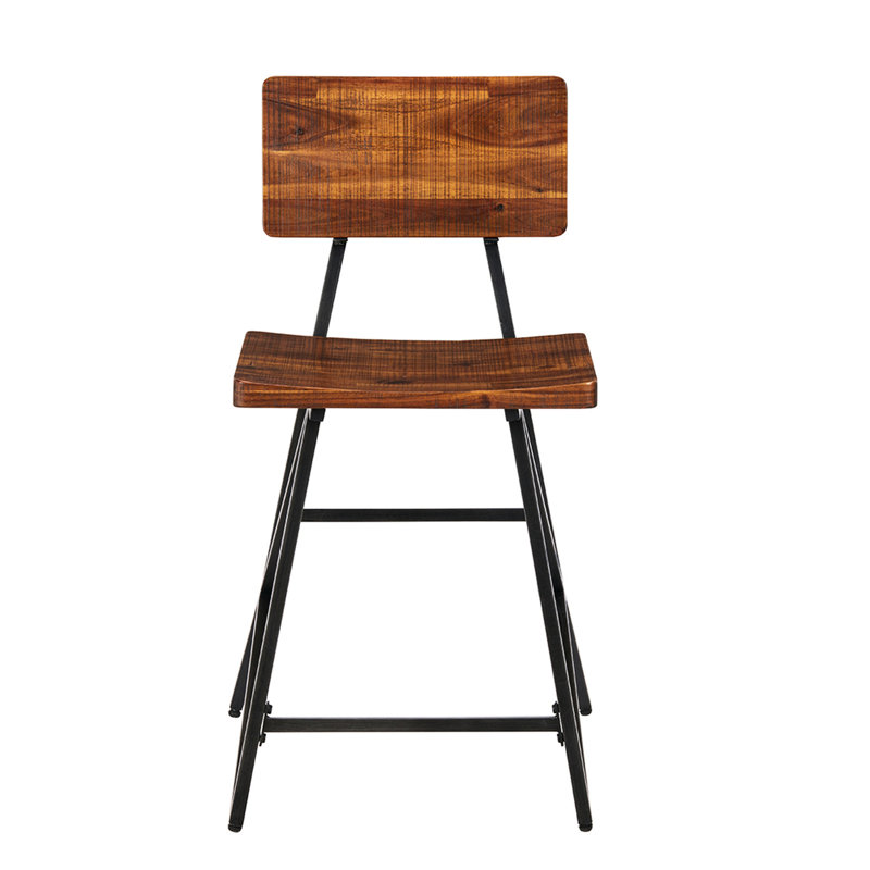 Tabouret de comptoir en bois massif Amber