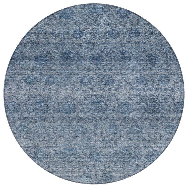 Machine Washable Indoor/Outdoor Chantille ACN1170 Blue