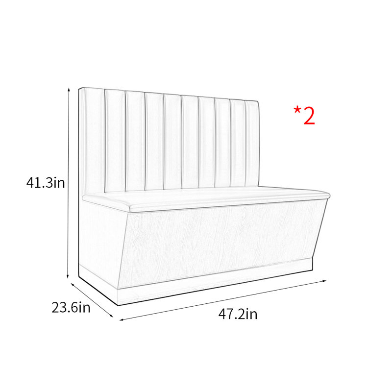 Banc rembourré Minimalist, Bleu