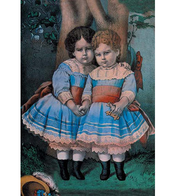 Little Sisters by Nathaniel Currier Painting Print