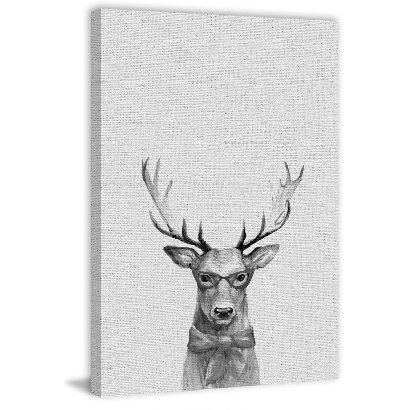 Wise Deer - Painting on Canvas, 114cm H x 76cm W