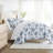  Stone All Season Down-Alternative Comforter Set in Cabbage Rose Stripe-460654589