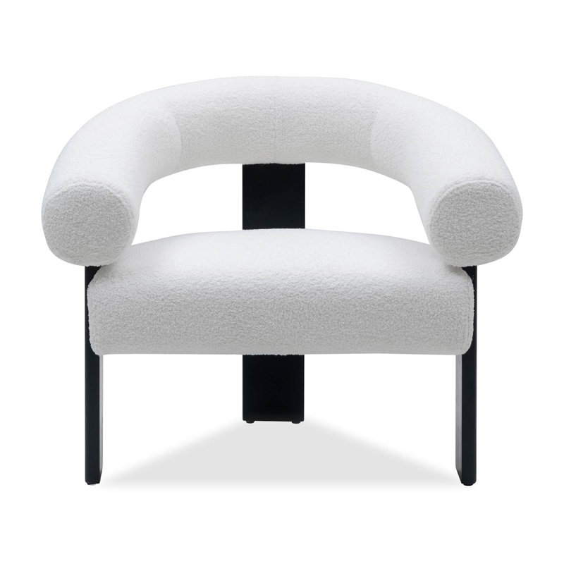 Chaise d'appoint Amaretto Sour, Mélange de polyester blanc