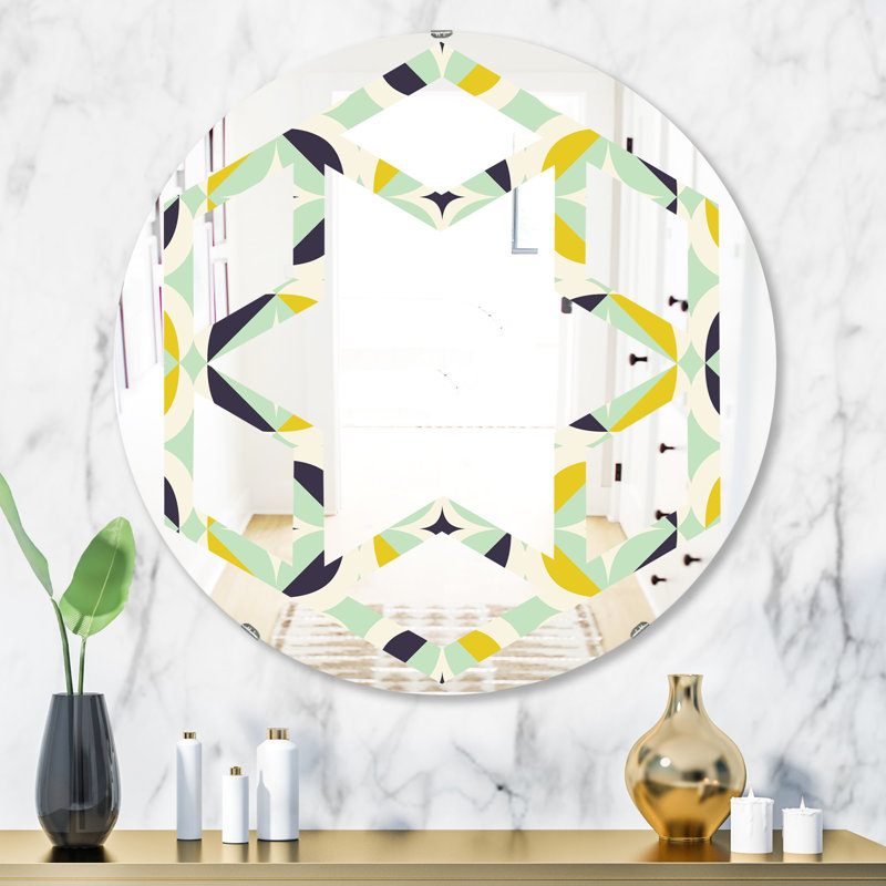 Miroir mural Hexagon Star Diamond V Eclectic, H 31,5 po x l po, Étoile hexagonale diamant