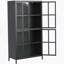 Armoire de rangement de qualité supérieure avec portes en verre trempé et tablettes réglables pour une utilisation polyvalente à la maison et au bureau