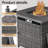 Naresa 9-Piece Outdoor Wicker Furniture Set  3-Seat Sofa & Fire Pit For Cozy Backyard Gatherings-897681056