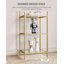 5 Tier/6 Tier Bookcase Bookshelf, Tempered Glass Bookshelves, Slim Shelving Unit for Bedroom, Bathroom, Home Office, Steel Frame -742075814