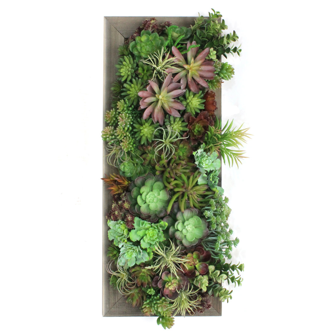 Faux Succulent Plant in Wood Freestanding Dalmarko Designs 