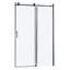 Paroi de douche coulissante simple l 48 po x H 76 po, noir mat 5/16 po (8 mm)-125362272