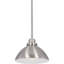 Mini-luminaire suspendu en nickel brossé 1 lumière pour l'intérieur
