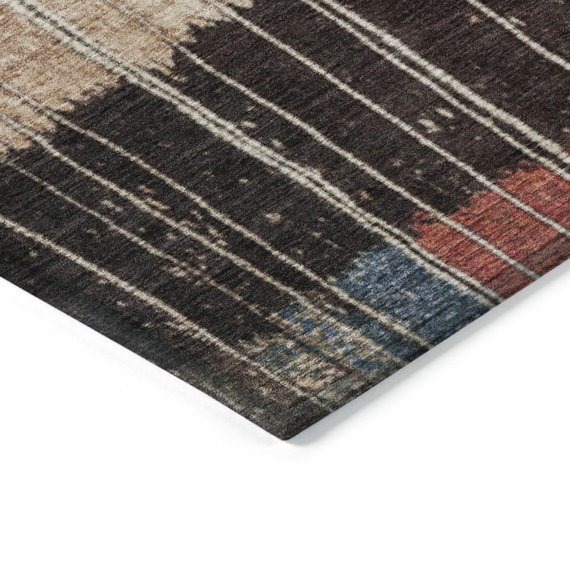 Tapis beige d'intérieur / extérieur lavable à la machine, Rectangle 10 pi x 14 pi