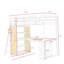 Lit mezzanine simple avec bureau intégré Gebke par Harriet Bee-322627101