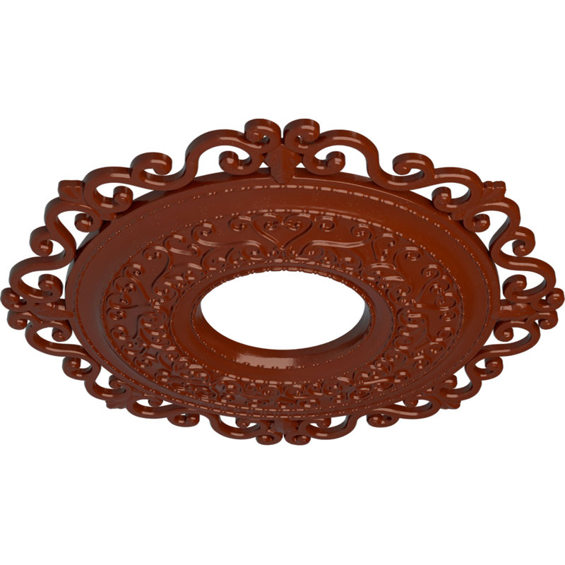 Médaillon de plafond Endurathane Orrington, DO 22 po x P 6 1/4 po x P 1 3/4 po (convient aux auvents jusqu'à 6 1/4 po), finition brique réfractaire peinte à la main