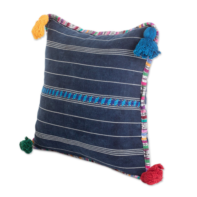 Striped Cotton Reversible Pillow Cover
