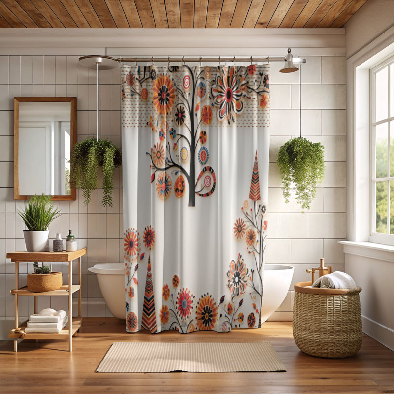 Ethnic Patterns - Premium Shower Curtain, 74"H x 71"W