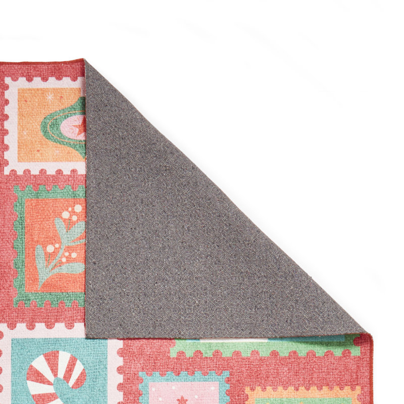 Abstract Flatweave Area Rug, Rectangle 76 x 150 cm