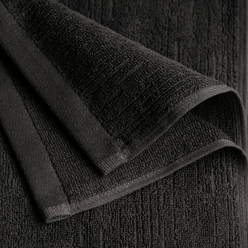 Ensemble de serviettes de bain en jacquard Indrod Road, Gris